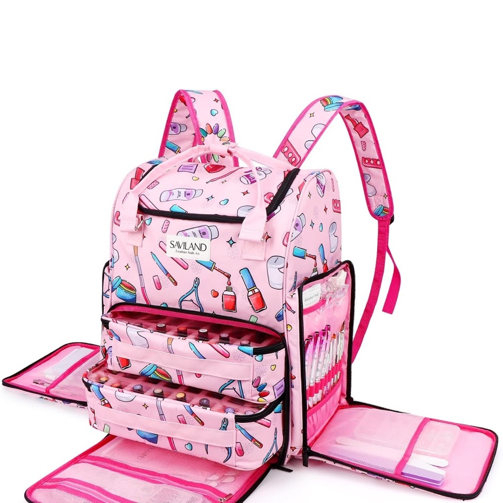 Pink Multi-Compartment Backpack - image 1